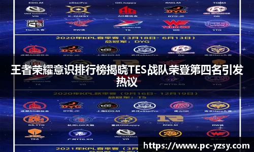 王者荣耀意识排行榜揭晓TES战队荣登第四名引发热议